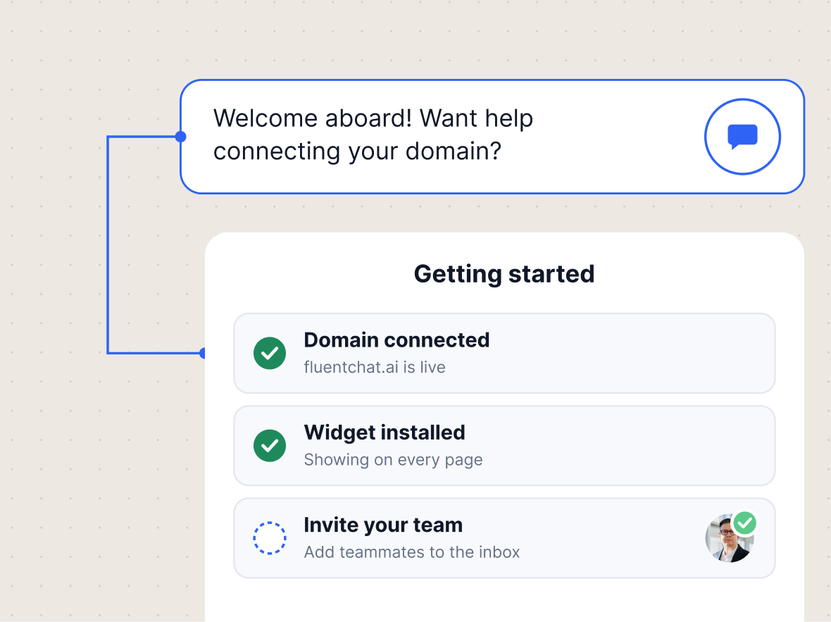 Customer onboarding progress